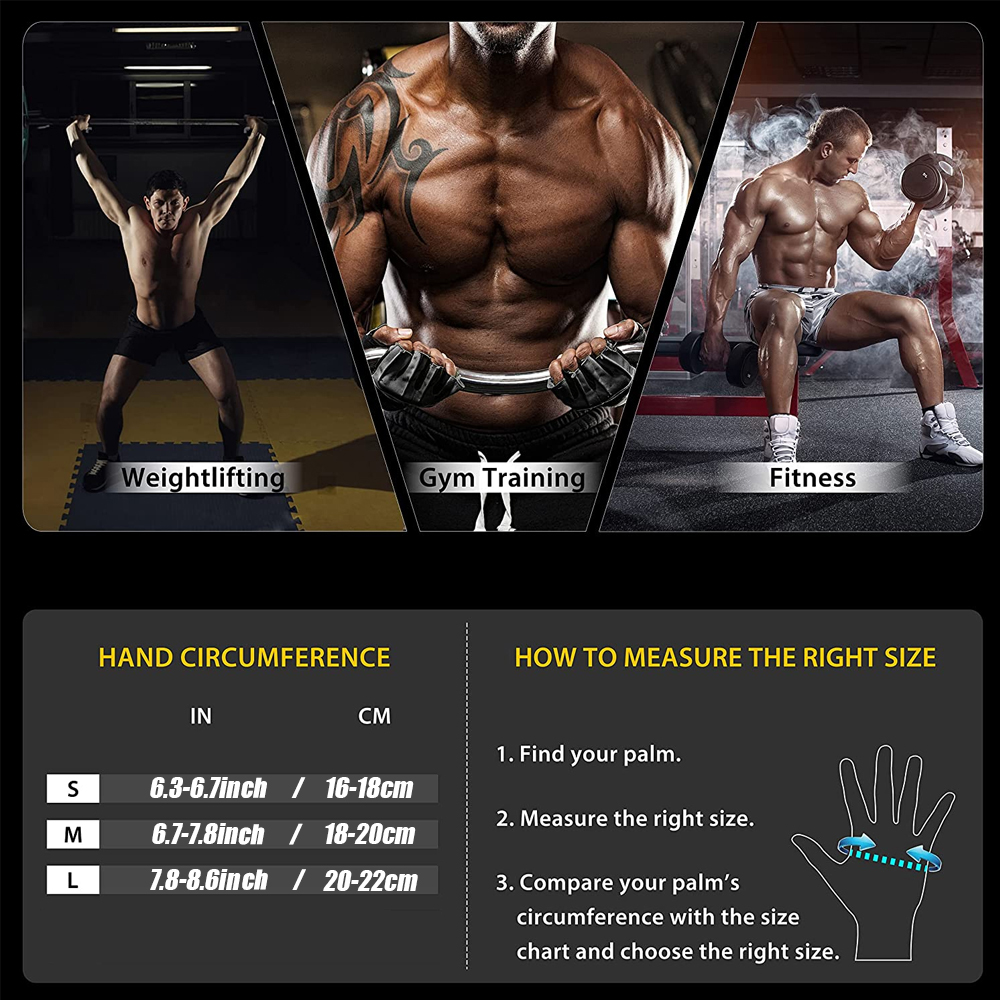 Fitness Gloves with Wrist Supp - Crossfit Gear For Men 评论和价格