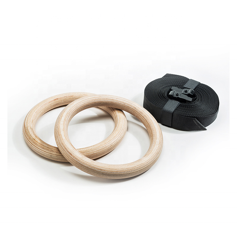 Outdoor Fitness Equipment Gym  - Gymnastic Ring Wood 评论和价格