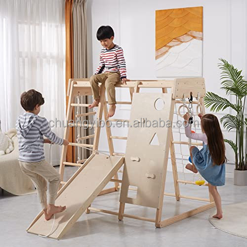 Indoor Playground Jungle Gym T - Gymnastic Ring Wood 评论和价格