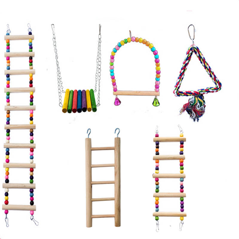 Wooden Bird Toys Small Parrot  - Gymnastic Ring Wood 评论和价格