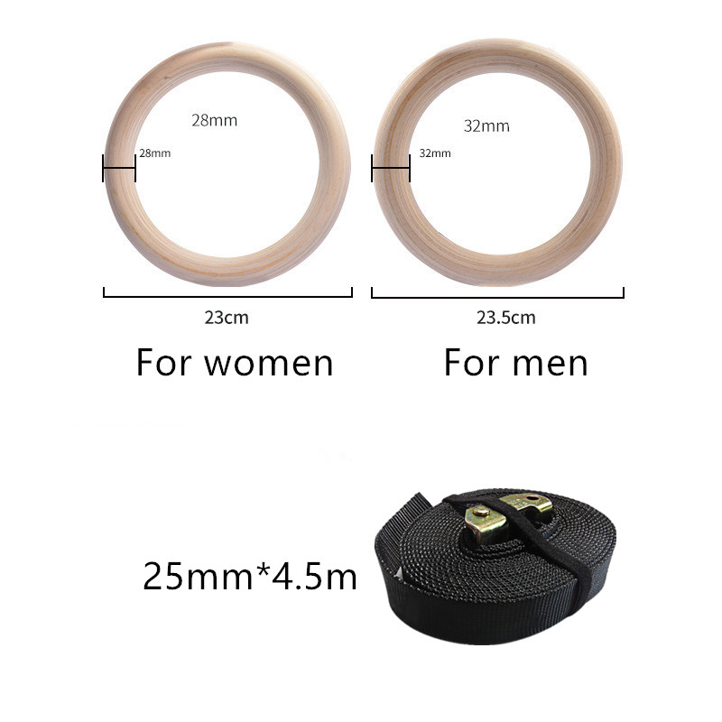 28/32MM Wood Gymnastic Rings N - Gymnastic Ring Wood 评论和价格