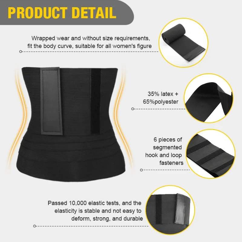 1/2PCS Waist Bandage Wrap Trim - Pull Up Assist Band 评论和价格